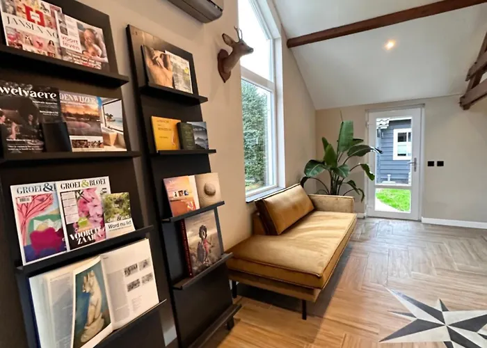 بيت خشبي Wellness Tuin - Ultieme Partner Beleving - St Hubertus Met Indoor Jacuzzi, Openhaard, Prive Hottub En Prive Sauna In Jachthut Stijl - Gratis Fles Prosecco & Leuke Partner Connect Box ! *